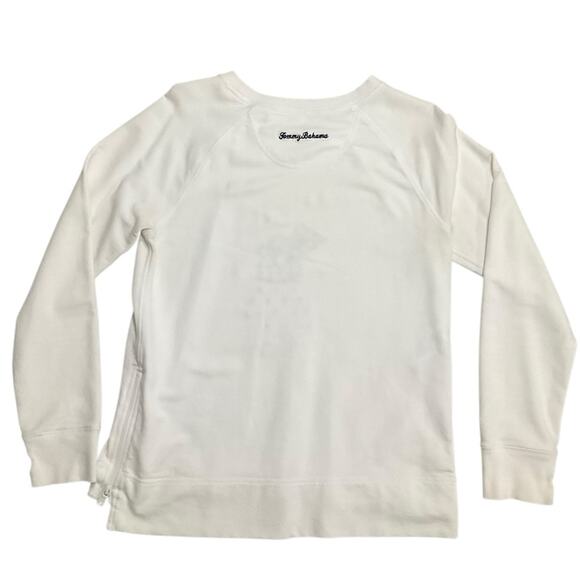 Tommy Bahama White Long Sleeve Top with Pineapple Sequin Design Size Small - Picture 2 of 11